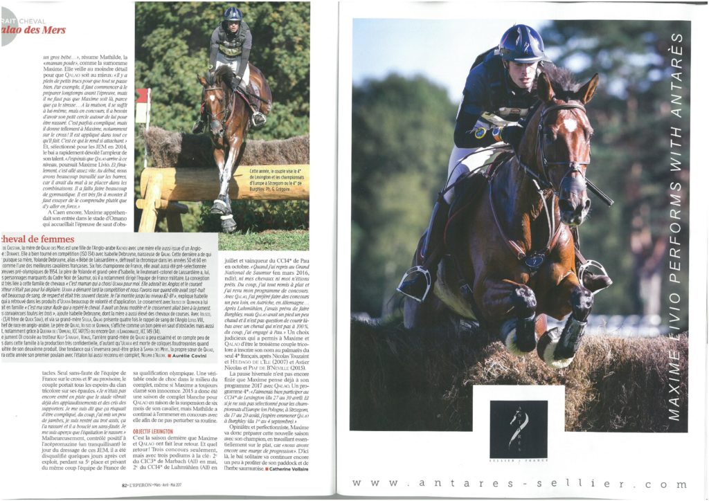 Article Maxime Livio Performs with Antares