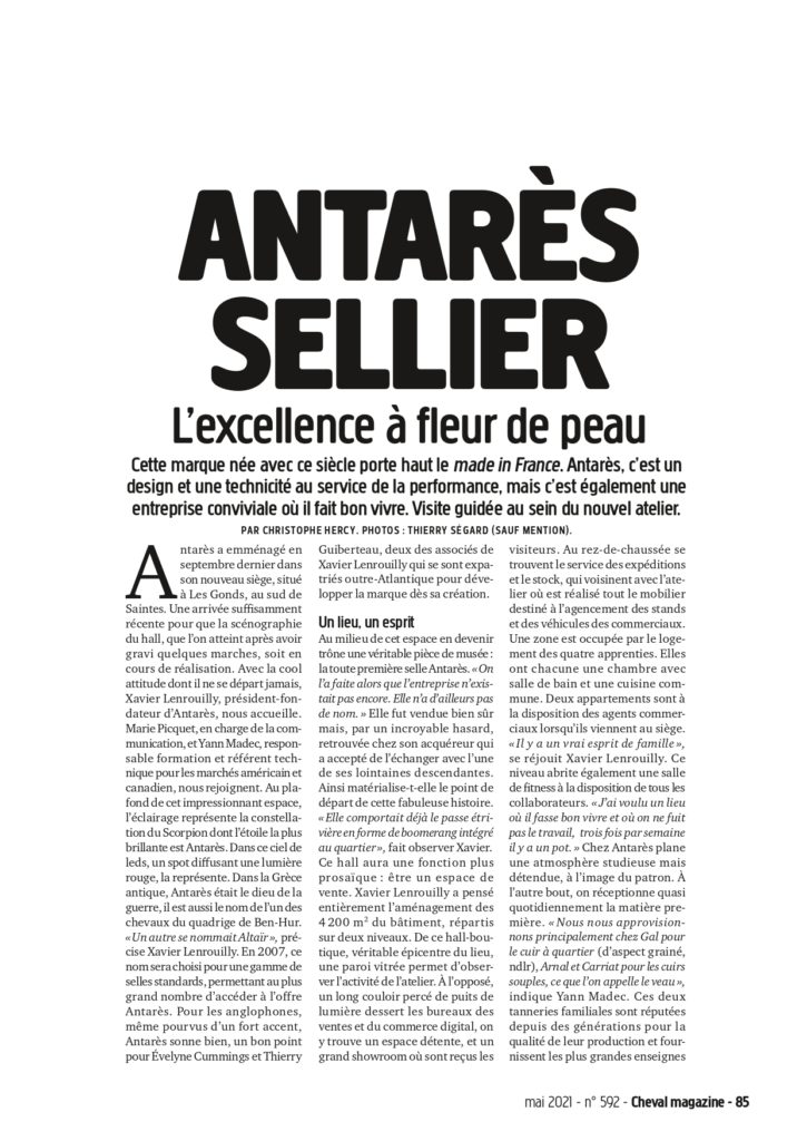 Article Antarès Cheval Mag